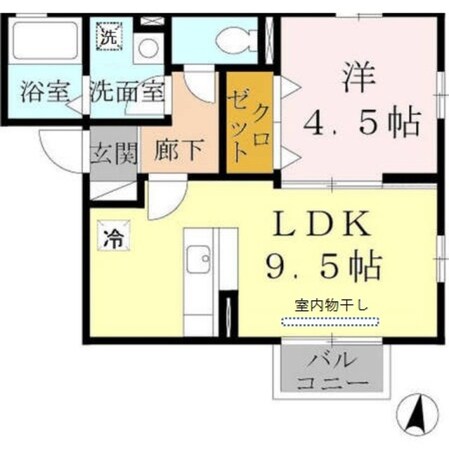 山下駅 徒歩9分 1階の物件間取画像